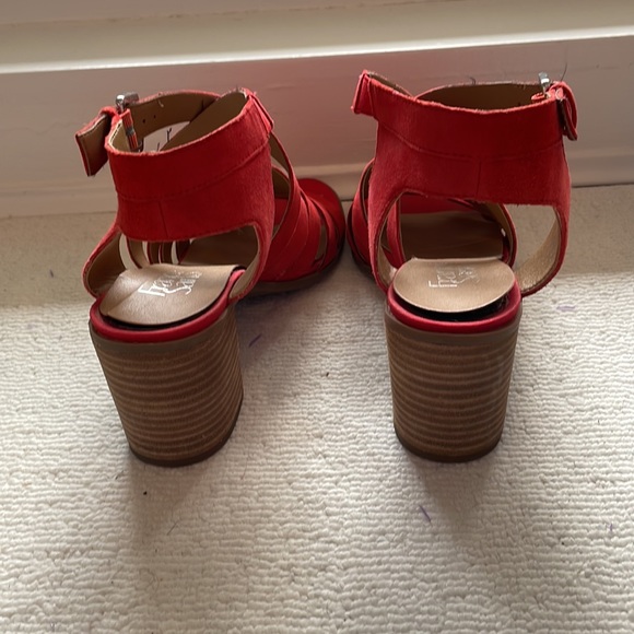 Franco Sarto Red Strappy Heel - Picture 3 of 4